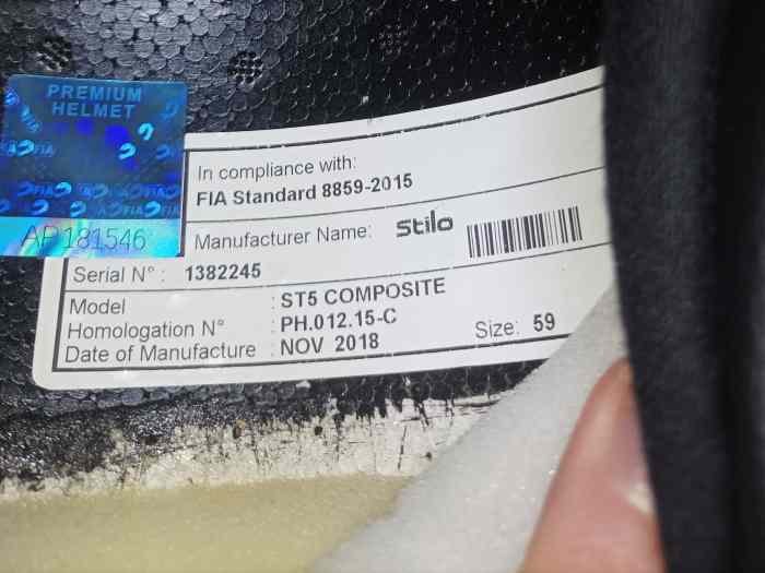 Casque FIA intégral STILO ST5F Offshore, SNELL SA2015 2