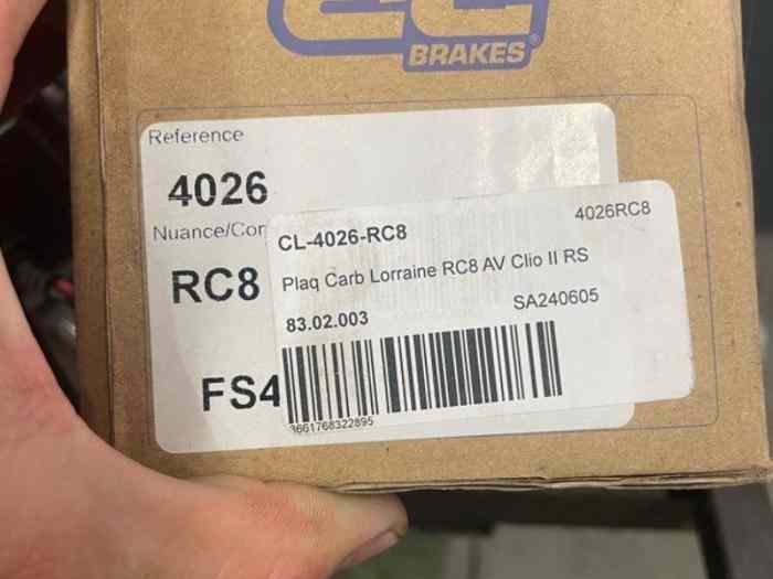 Plaquette clio 2 rs rc8 1