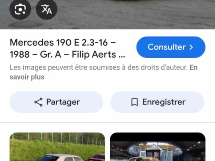 Phare double optique Mercedes 190 4