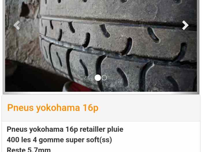 Pneus pluie Yokohama 16 0