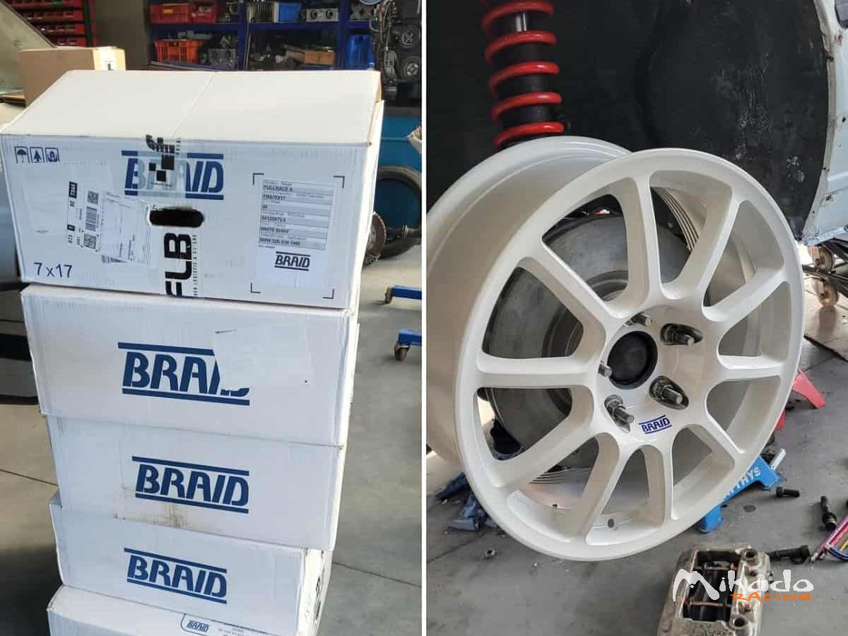 5 jantes BRAID BMW E30/36 5 x 120 7x17 ET 30 neuves avec pneus – photo 3 sur 3
