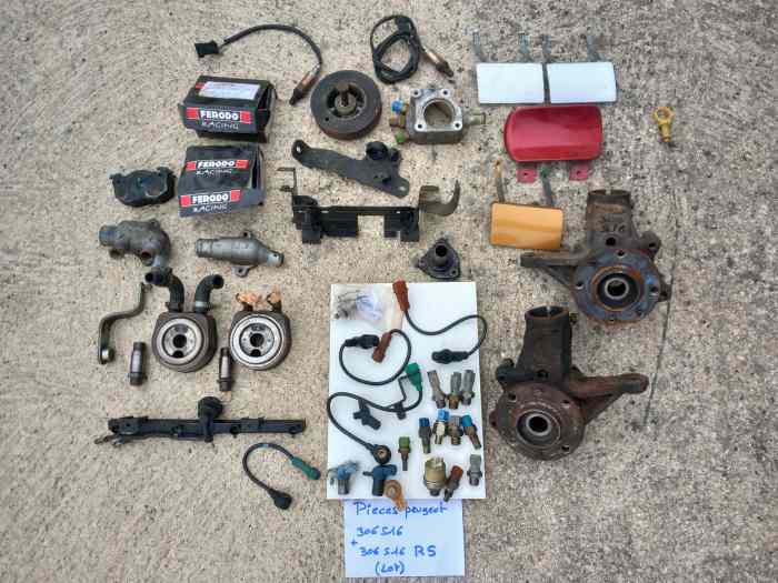 lot pieces peugeot 306 s16 et RS 1