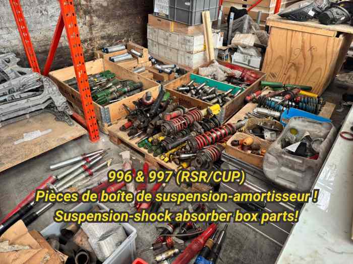 Pièces de suspension Porsche CUP / RSR...