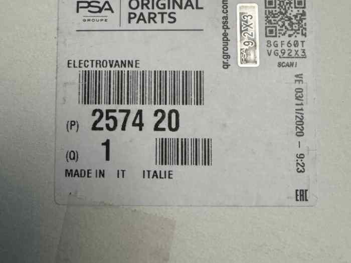 Capteurs et électrovannes de Boite de vitesse DS3 R3 1