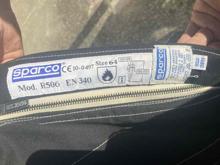 Combinaison sparco homologuée 8856-2000 1