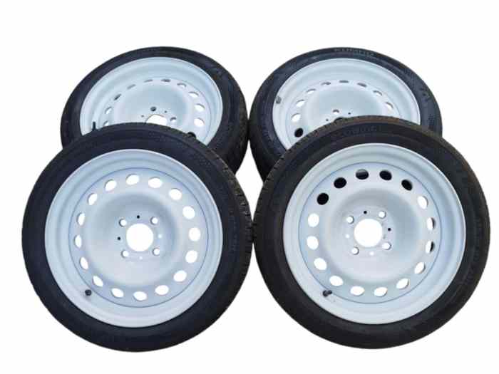 Jeu de 4 roues complètes - ALLOY STEELIE - C5 tôle d