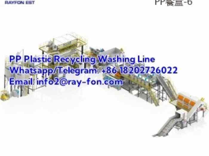 PP/PE Plastic Film Crushing Washing Drying Recycling Line 4