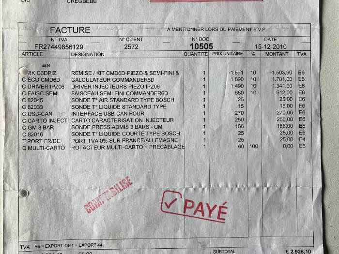 Boîtier Sybele moteurs Diesel 6 à 8 cylindres + faisceau + schéma – Neuf avec facture 3