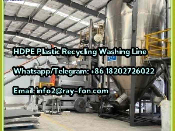 HDPE Plastic Recycling Washing Line for Rigid and Soft Plastic Waste 2