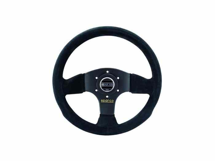 Volant Sparco P300 peau retournée noire 2