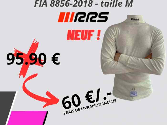 Tee shirt ignifugé RRS FLEX taille M - NEUF
