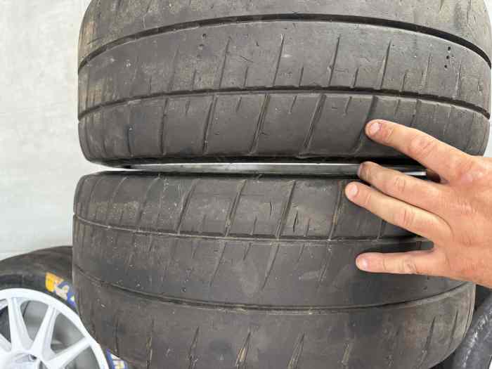Jante 18p Mitsubishi Speedline corse ET12 + pneu michelin s10 s11 m21 4