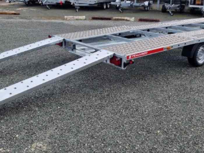 Remorque Porte Voiture Fixe 3 Essieux 604x215 3T5 2