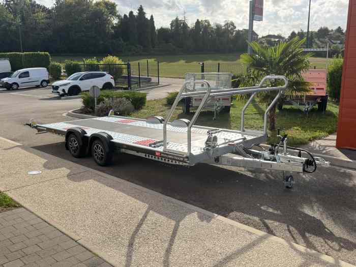 REMORQUE PORTE VOITURE BASCULANTE BRIAN JAMES A-TRANSPORTER 5m X 2m PTAC 3000 kg / OPTIONS KIT BASCULEMENT / TREUIL / RACK A ROUE / CALES DE ROUE / PATINS SLICKS / TVA RECUPER... 0