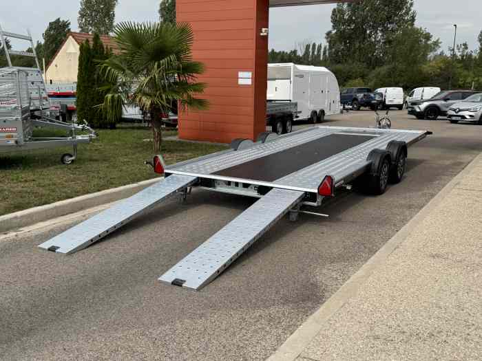 REMORQUE NEUVE PORTE VOITURE BRIAN JAMES A-TRANSPORTER 5.0m X 2.0m PTAC 3000 kg / NOUVEAU MODELE 2025 / EN STOCK / 5020-30-2-12 / KIT DE BASCULEMENT EN OPTION / TVA RECUPERABL... 2