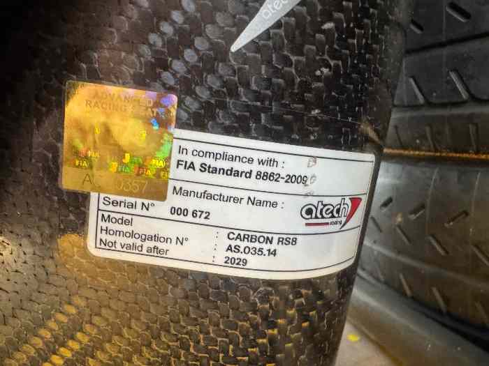 Baquet Rally2 Atech Carbon RS8 1