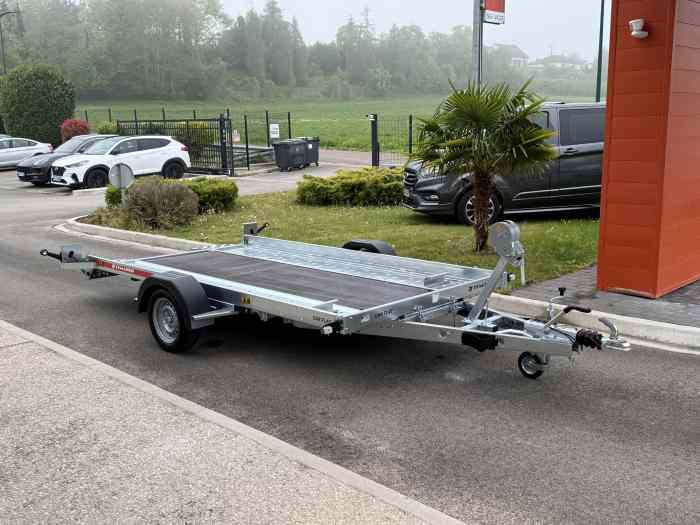 REMORQUE NEUVE TEMARED CAR FALT 3518 U 1.8T PORTE VOITURE BASCULANT / 353 cm x 184 cm / TVA RECUPERABLE 0