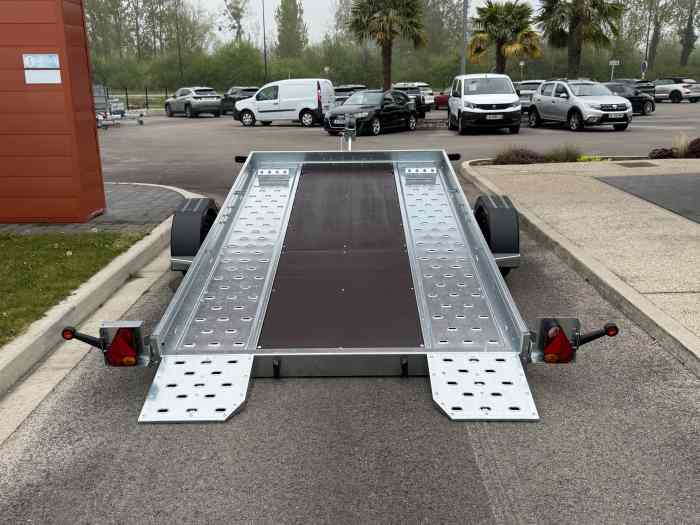 REMORQUE NEUVE TEMARED CAR FALT 3518 U 1.8T PORTE VOITURE BASCULANT / 353 cm x 184 cm / TVA RECUPERABLE 4
