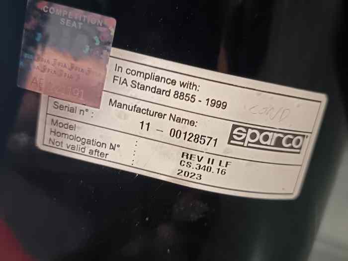 Sièges baquet Sparco 2023 1