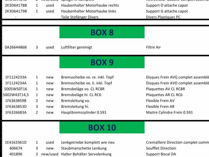 Divers Pièces DS3 R3T ou Max 4