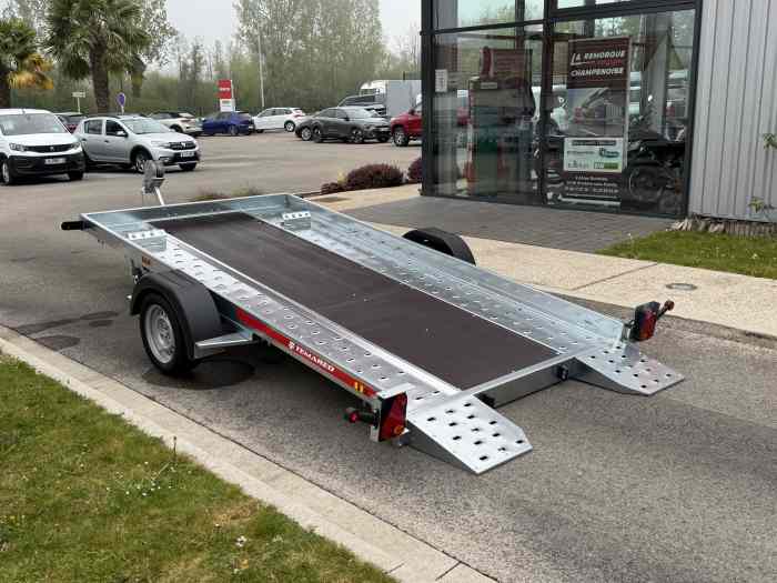 REMORQUE NEUVE TEMARED CAR FALT 3518 U 1.8T PORTE VOITURE BASCULANT / 353 cm x 184 cm / TVA RECUPERABLE 2