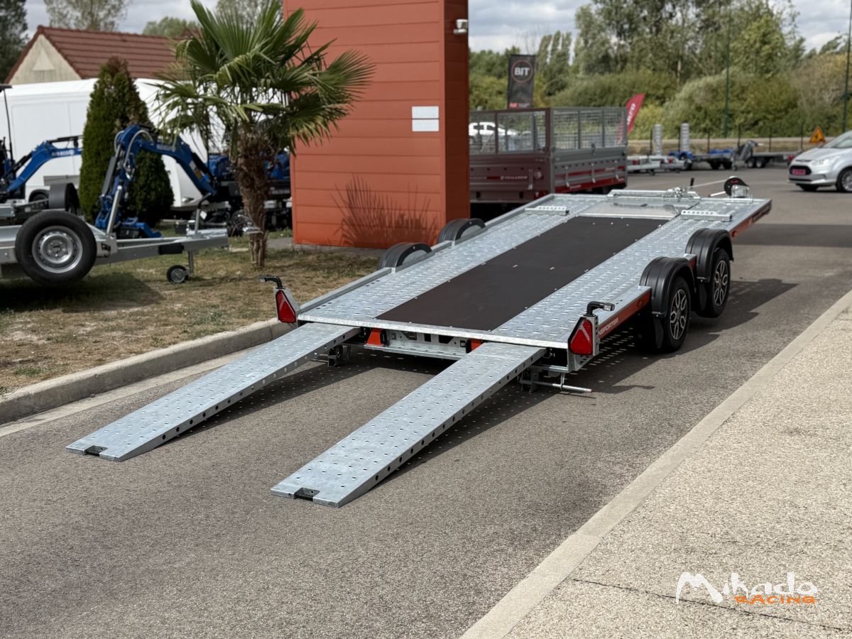 NOUVELLE BRIAN JAMES A-TRANSPORTER A4 4.0m X 1.90m 2700 kg / REMORQUE NEUVE / PLATEAU PORTE AUTO / JANTES ALU / OPTIONS TREUIL / OPTION BASCULEMENT HYDRAULIQUE : MODELE 2025 /... – photo 2 sur 6