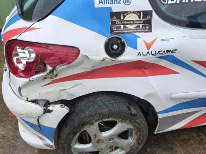 Caisse accidenté 206xs N2s arceau matter 1