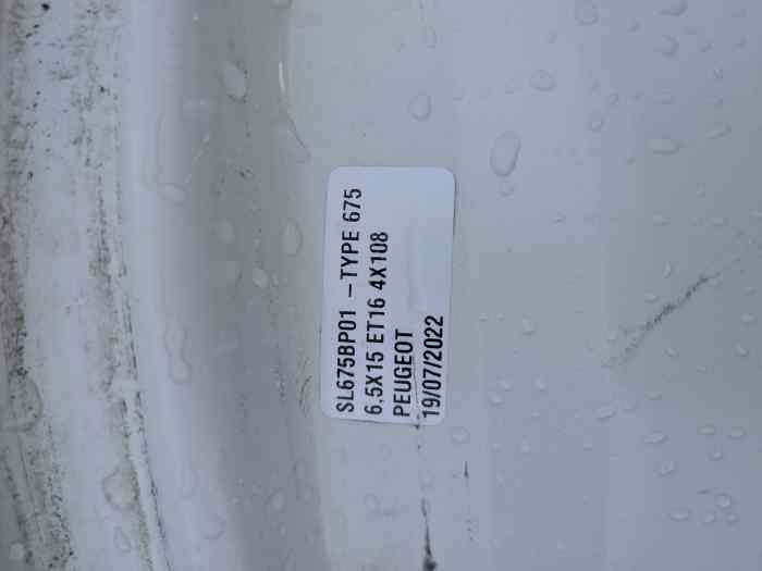 10 Jantes speedline SL 675 Peugeot Blanche 15 Pouces 1