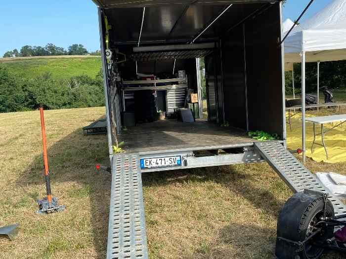 Remorque pour 2 véhicule plateau 7m10 2