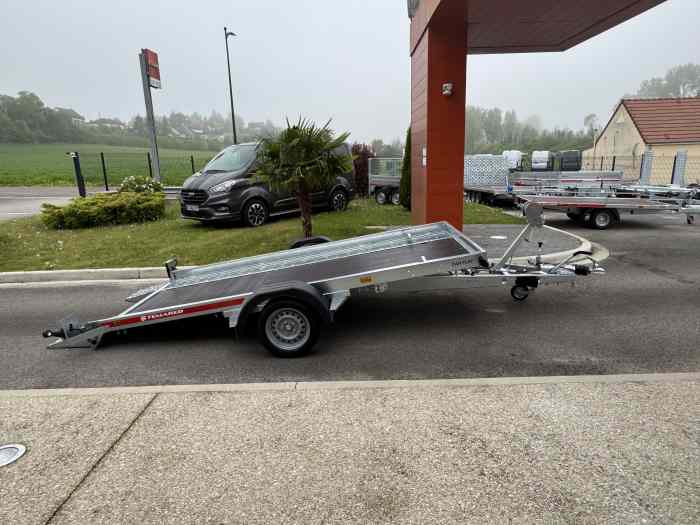 REMORQUE NEUVE TEMARED CAR FALT 3518 U 1.8T PORTE VOITURE BASCULANT / 353 cm x 184 cm / TVA RECUPERABLE 1