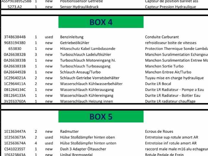 Divers Pièces DS3 R3T ou Max 3