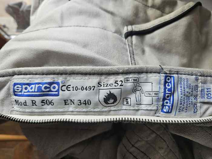 Combinaison Sparco Taille 52 2