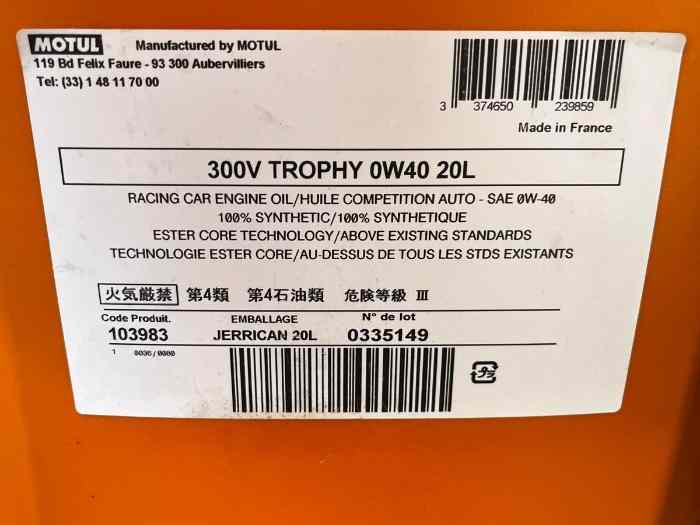 huile motul 0w40 300v
