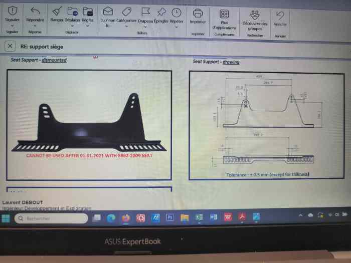 Recherche support siège Clio RC5