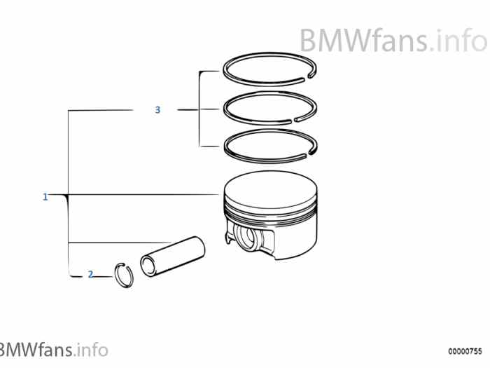 Pistons BMW S50B30 M3 E36 3.0L 1