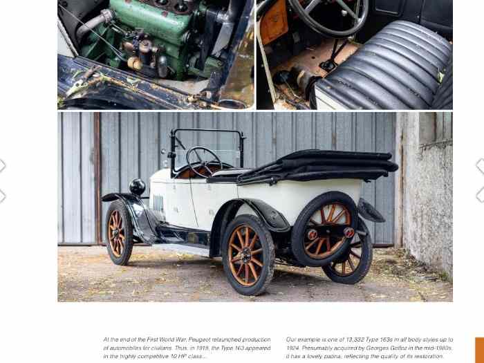 Peugeot type 163 torpédo de 1921 2
