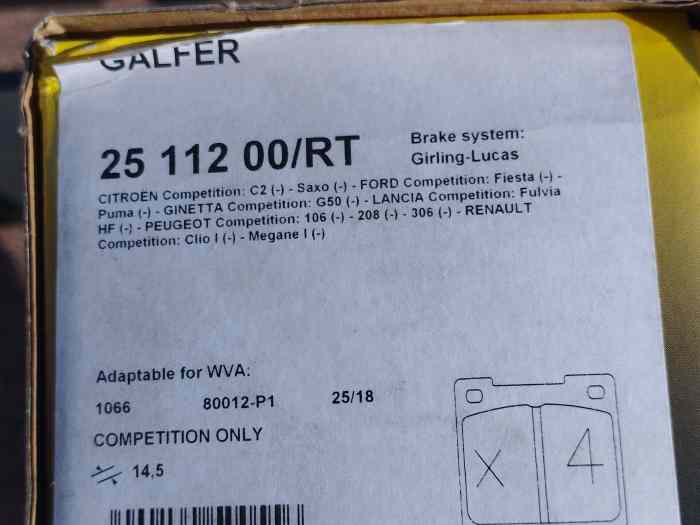 PLAQUETTES DE FREIN ARRIERE ALCON R PEUGEOT CITROEN 3