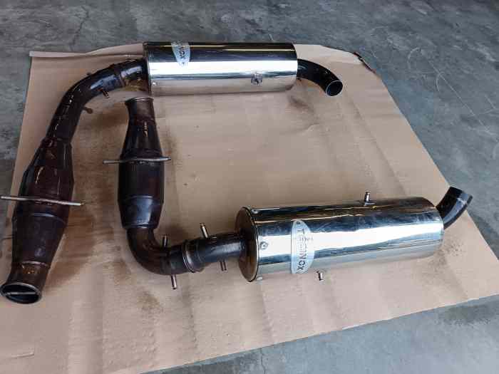 2 Échappements TECINOX tube de 58mm + catalyseur FIA 2