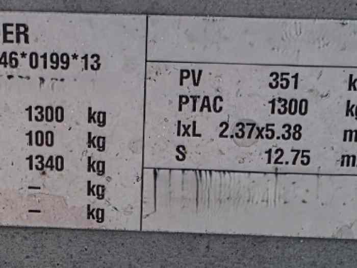 Plateau 1300 Kg Lider 39750 1