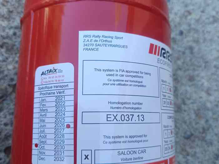 Kit extincteur rrs 0