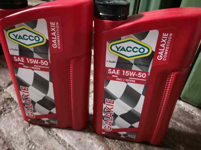 Huile moteur Yacco 15w50 2 bidons de 2 litres 0