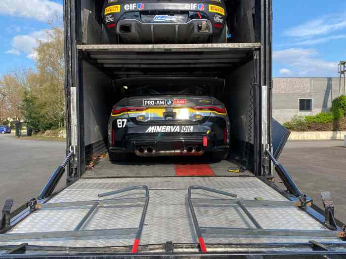 Semie remorque transport 6 véhicules + structure auvent 2