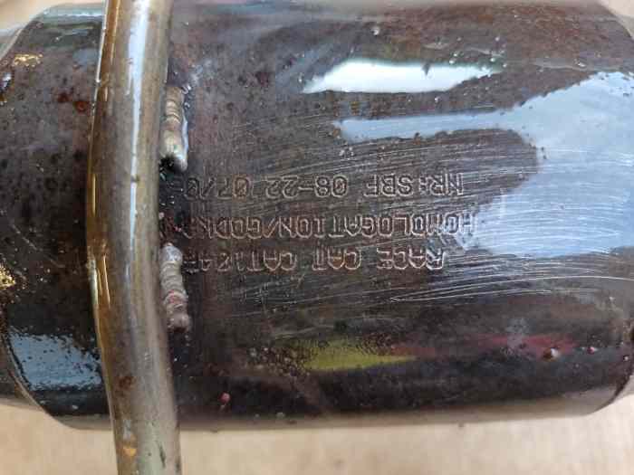 2 Échappements TECINOX tube de 58mm + catalyseur FIA 1