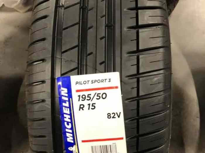 JANTES TURBINE CLIO 16 S AVEC PNEUS MICHELIN S3 NEUFS 3