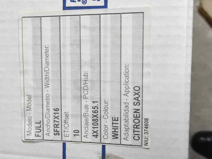 Jante NEUVE BRAID port inclus 2