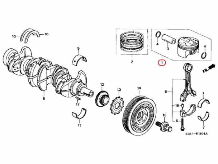 Piston neuf honda K20 2