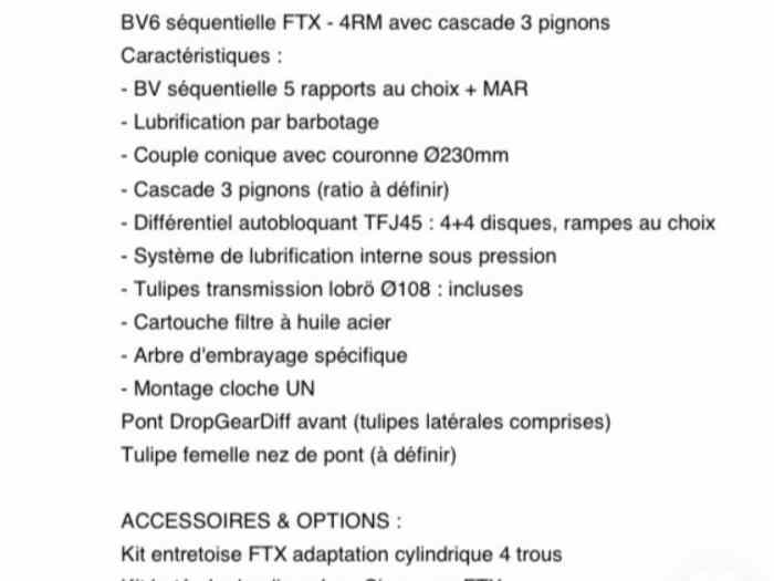 Boîte de vitesse et pont 3mo 5