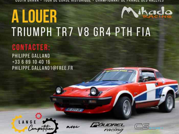 À LOUER VHC - TOUR DE CORSE HISTORIQUE-Triumph TR7 V8 Gr4 par LANGE COMPETITION. Rejoignez les 5 TR7 V8 déjà engagées ! – photo 2 sur 5