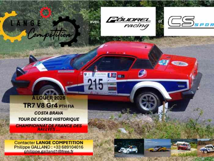 A LOUER Triumph TR7 V8 Gr4 en VHC asph...