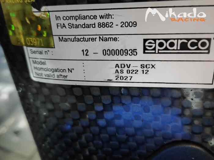 BAQUETS SPARCO ADV-SCX 8862-2009 2